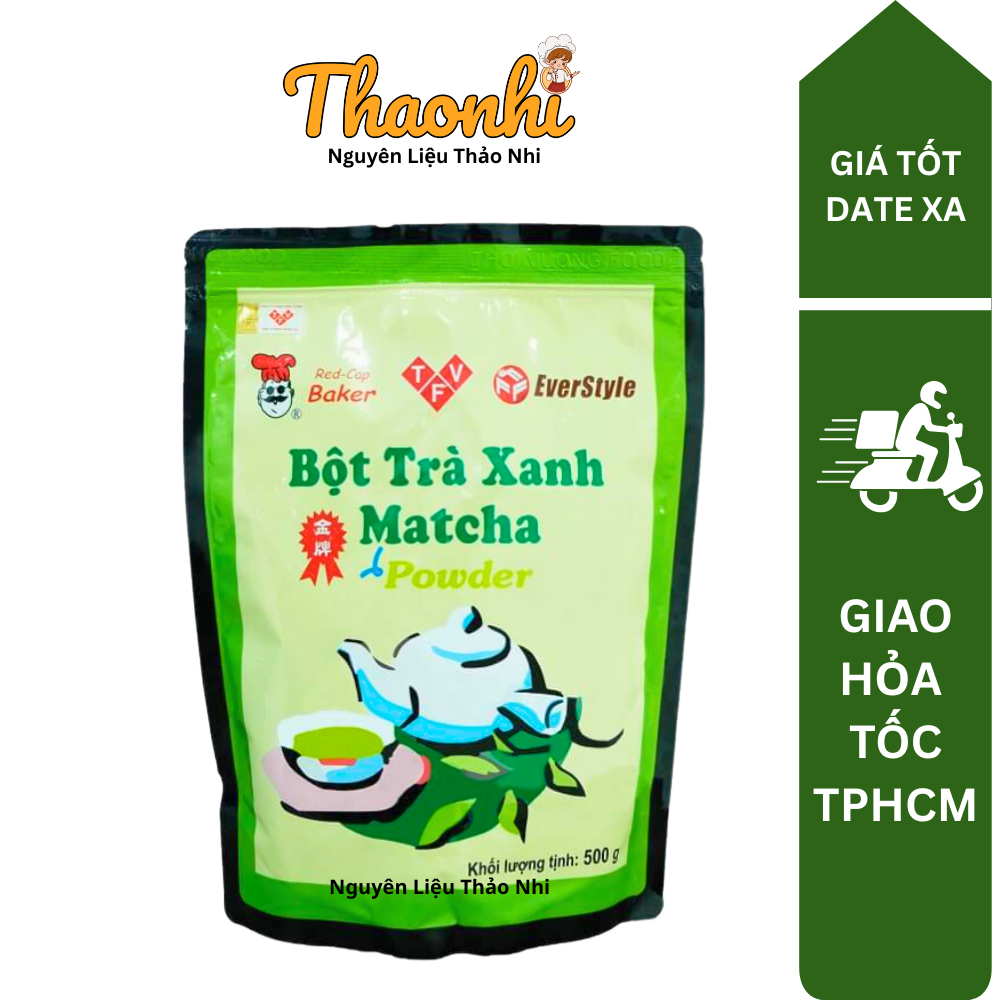 Bột Trà Xanh Matcha Đài Loan Everstyle Mũ Đỏ 500g