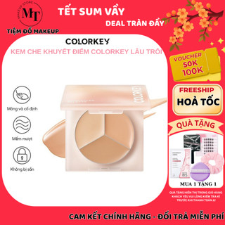  Bảng Kem Che Khuyết Điểm COLORKEY 3 Màu Sắc Kết Hợp Mịn Lâu Trôi 3.9g | MT MAKEUP STORE 