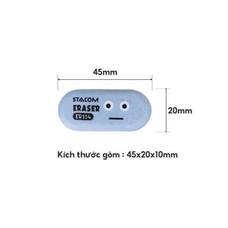 [Trợ giá] Combo 2/5/10 viên Gôm hoạt hình | chất liệu PVA siêu sạch, hình oval có in hoạt tiết | Stacom ER114