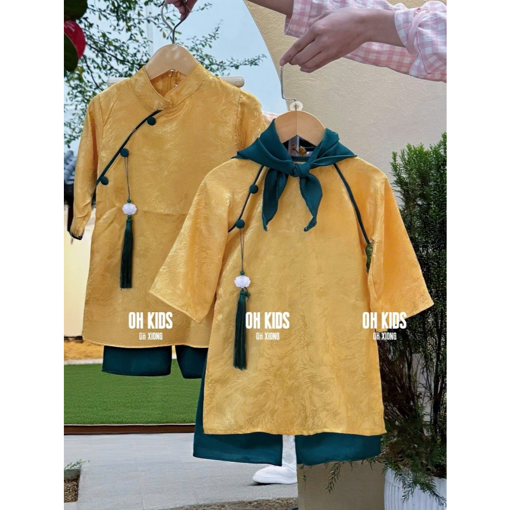 [GaoKemSua] ÁO DÀI CẢNH SƠN - OH KIDS