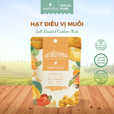 Hạt Điều Vị Muối we'natur 35G [Bao bì mới]