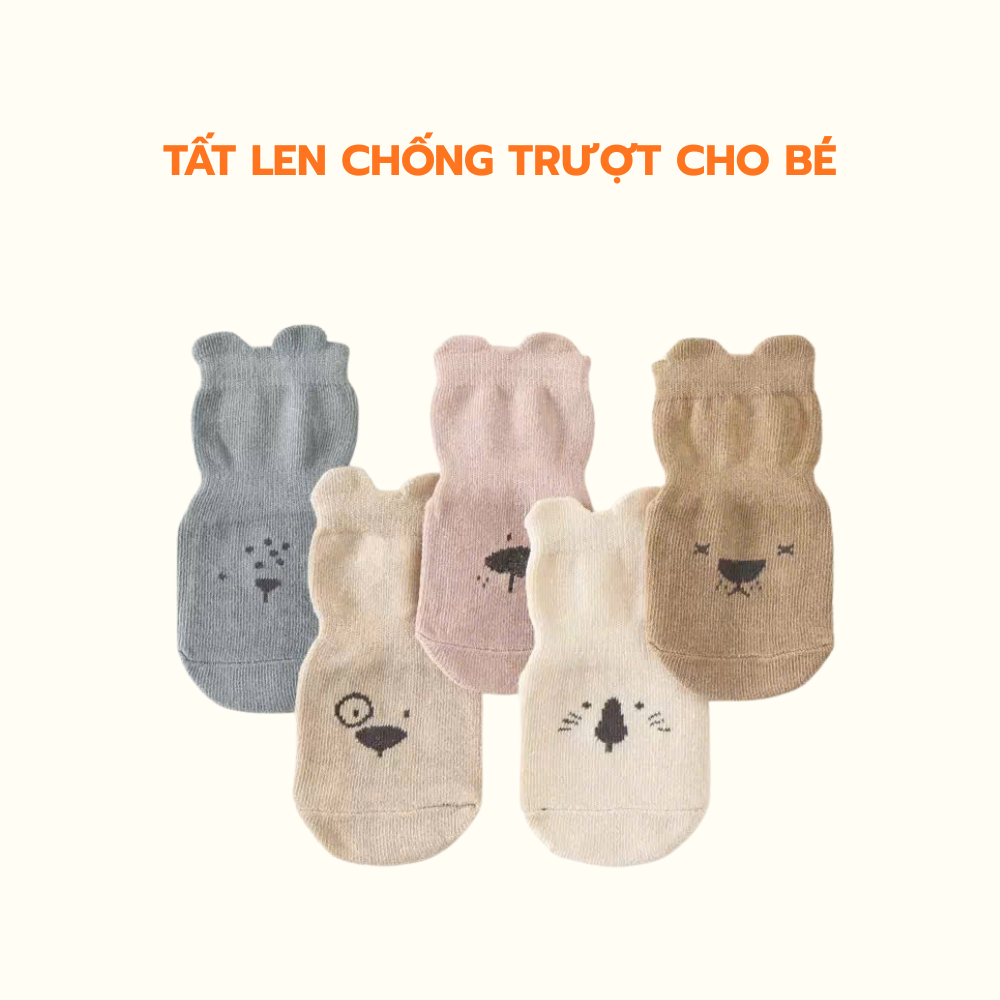 [QUÀ TẶNG KHÔNG BÁN] Tất len chống trượt cho bé NeBiolina