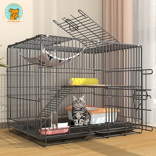  🐱Petorldog🐶 chuồng mèo 2-4 Tầng lồng thỏ sơn tĩnh điện gấp gọn Có bánh xe​ Tặng kèm khay vệ sinh 