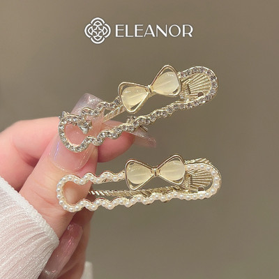 Kẹp tóc nữ Eleanor Accessories đính đá ngọc trai nhân tạo sang trọng phụ kiện tóc kẹp tóc mái 10982