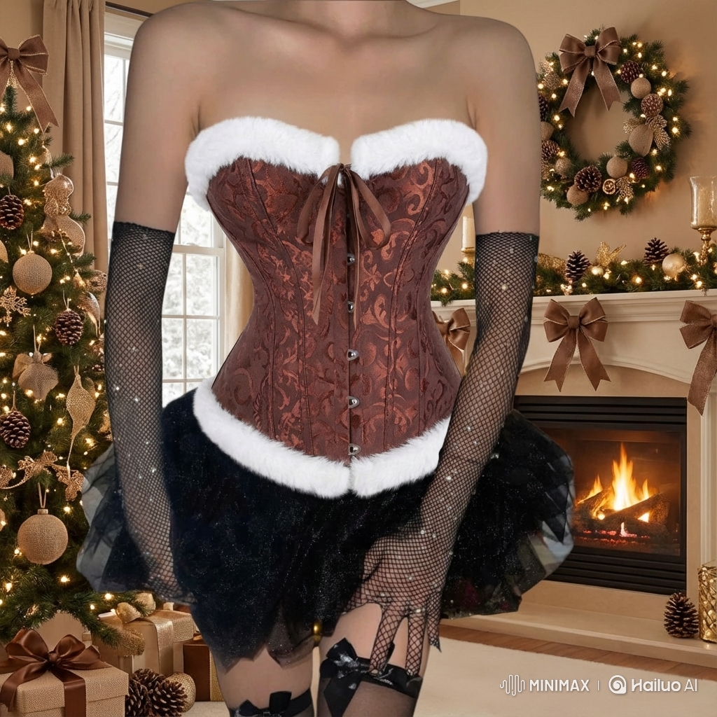 CORSET STORY- Brown Chocolate Xmas Set Corset mix tutu giáng sinh tone nâu choco
