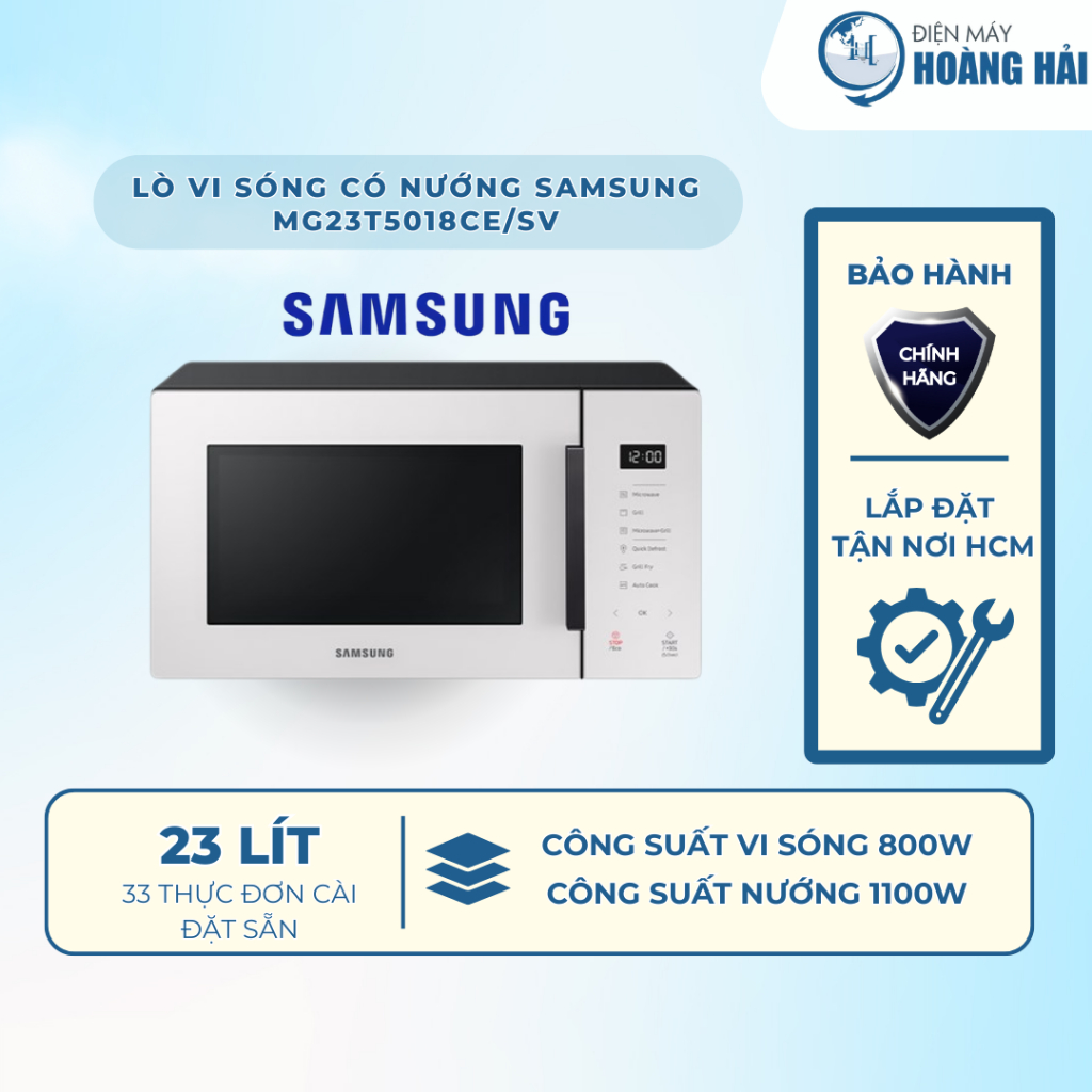 MG23T5018CE | Lò Vi Sóng Bespoke Dòng Nướng với Chế Độ Chiên Nướng Không Dầu, 23 L - Hàng chính hãng