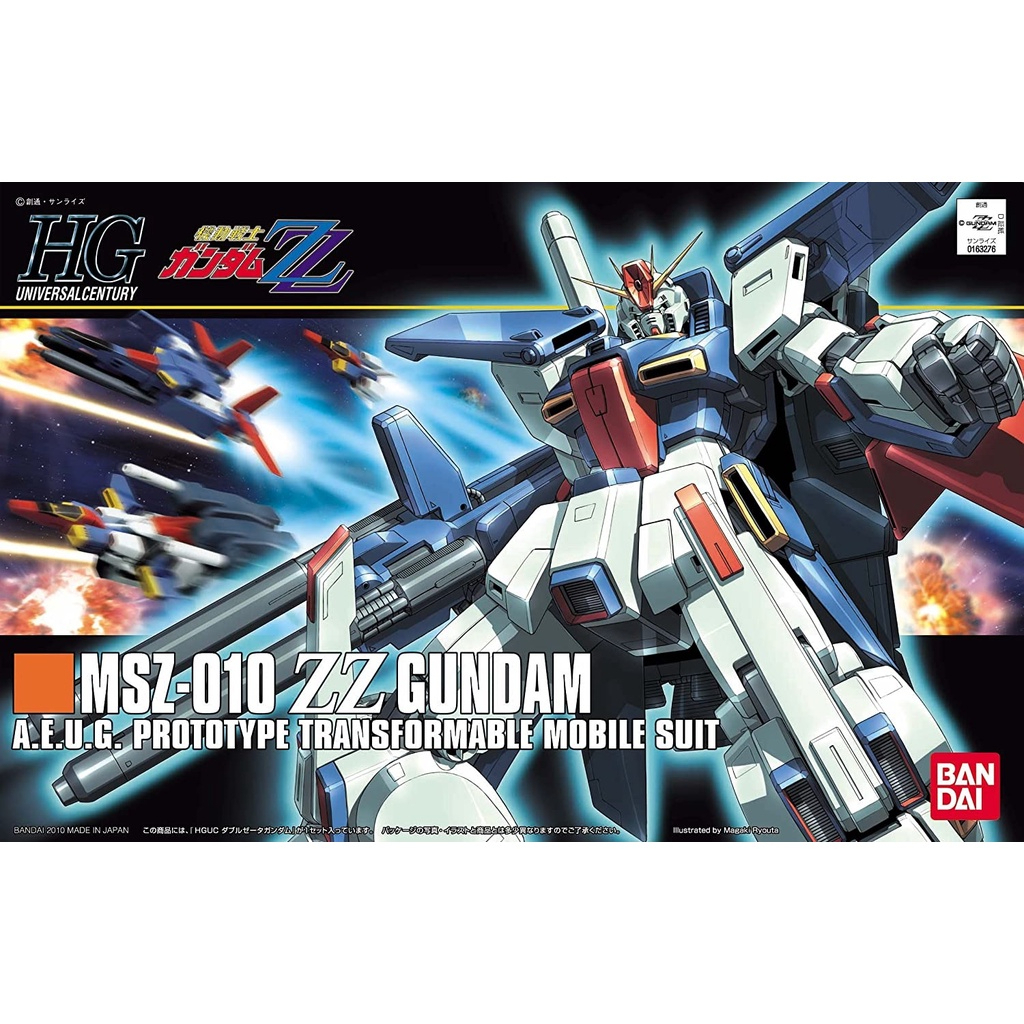 Mô Hình HG ZZ Gundam MSZ-010 Bandai 1/144 HGUC UC Đồ Chơi Lắp Ráp Anime Nhật