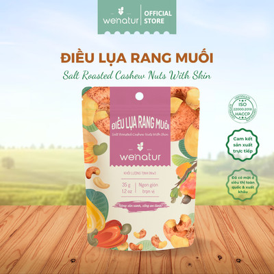 Điều Lụa Rang Muối we'natur 35G [Bao bì mới]