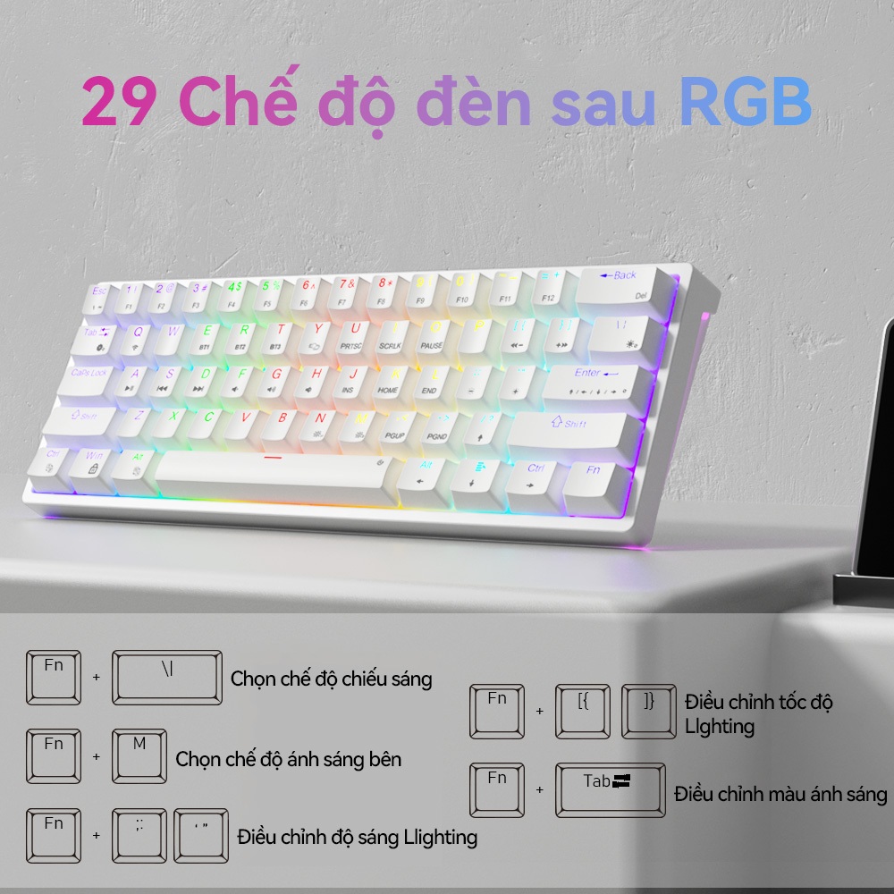 AULA F3261 61 phím Bàn phím cơ khí có dây RGB Bàn phím chơi game nhỏ gọn có thể trao đổi nóng Bàn phím đèn LED | BigBuy360 - bigbuy360.vn