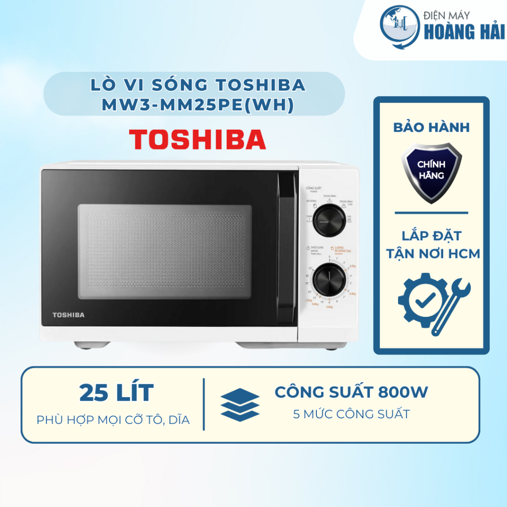 MW3-MM25PE(WH) | Lò vi sóng Toshiba MW3-MM25PE(WH) 25 lít - Hàng chính hãng