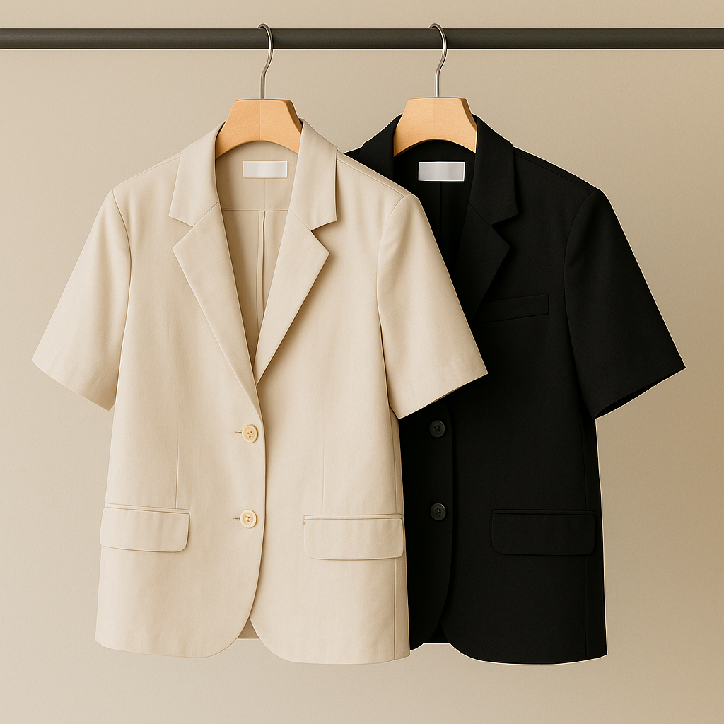 Áo Blazer Nam Dely Vietnam BL25E0011 | Tay Ngắn Form Hàn Quốc | Phong Cách Thanh Lịch
