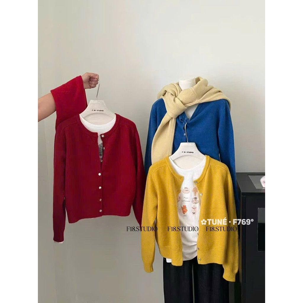 ÁO LEN CADIGAN ERUME CAO CẤP NÚT CÀI