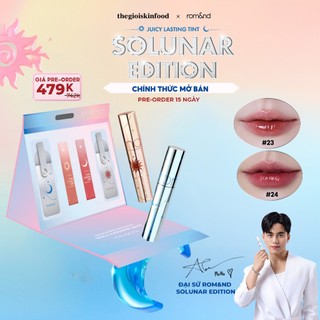   BUNDLE 2 CÂY MÀU 23 + 24  Solunar Edition  Son Tint Lì Romand Juicy Lasting Tint Solunar Edition 5.5g 