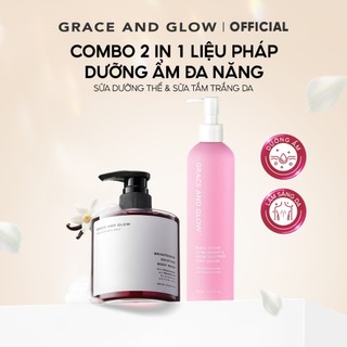 Combo sữa tắm và sữa dưỡng thể Grace and Glow Black Opium Bright & Glow 400ml + 300ml 