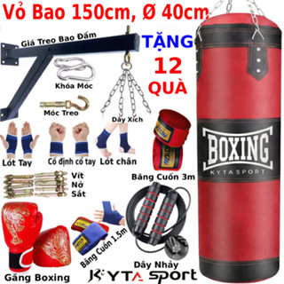Vỏ bao cát đấm bốc boxing tại nhà dài 150cm 120cm 100cm 50cm vỏ bao đấm boxing treo người lớn trẻ em