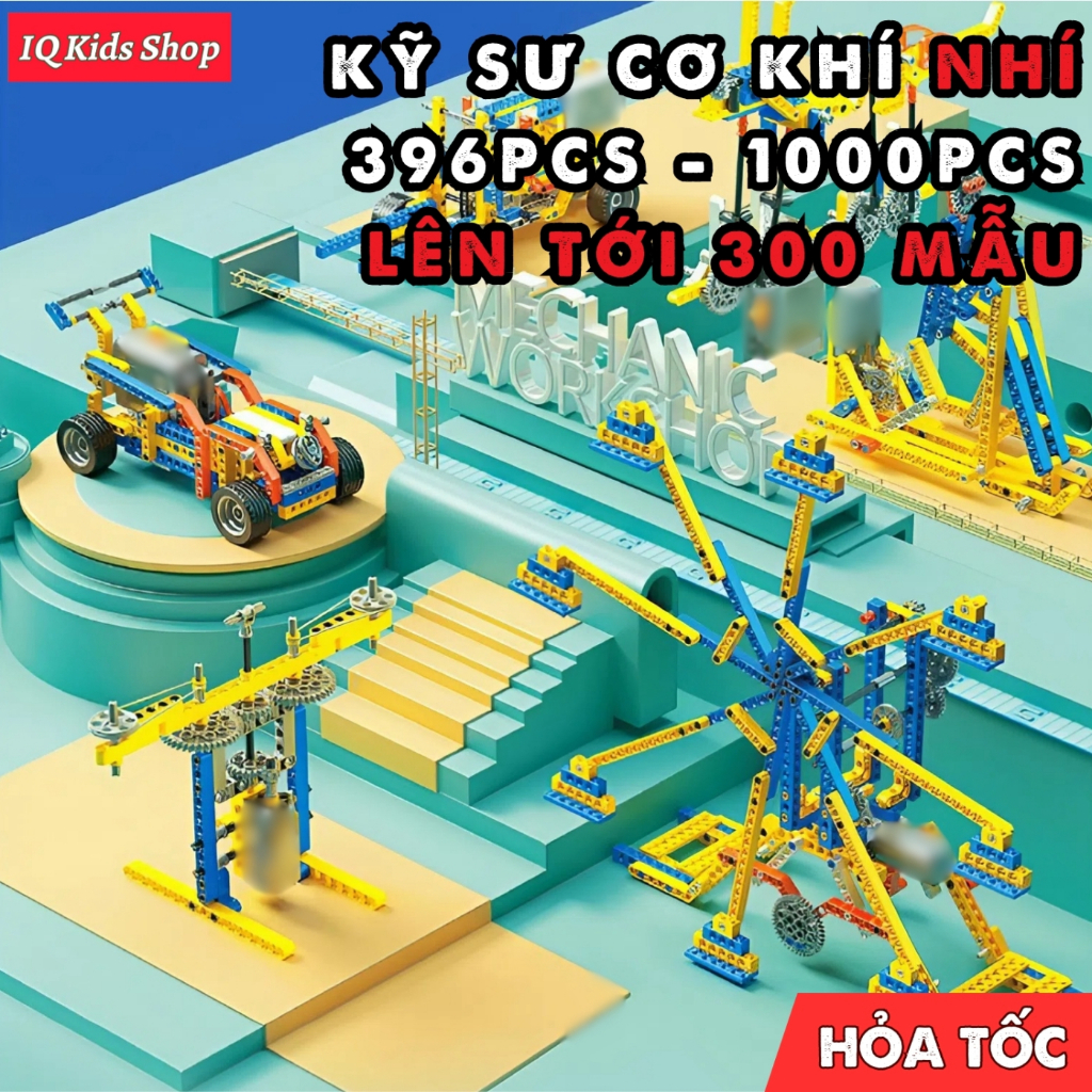 Kỹ Sư Cơ Khí 396 - 639pcs, +300 Mẫu Đồ Chơi Giáo Dục Tư Duy, Lắp Ráp Mô Hình Kỹ Thuật, Lắp Ghép Động