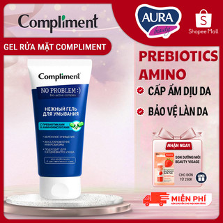  Gel Rửa Mặt Compliment Prebiotic & Axit Amin 200ml làm sạch dịu da giảm kích ứng 