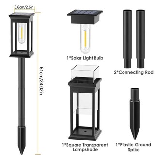 Đèn vonfram năng lượng mặt trời ngoài trời  chống nước IP65, đèn ngoài trời bền lâu cho sân vườn, lối đi, cảnh quan
