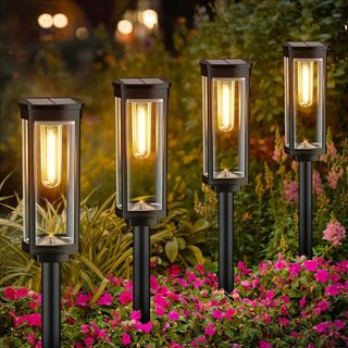 Đèn vonfram năng lượng mặt trời ngoài trời  chống nước IP65, đèn ngoài trời bền lâu cho sân vườn, lối đi, cảnh quan