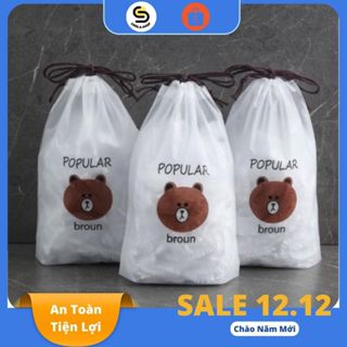 Màng Bọc Thực Phẩm Co Giãn Siêu Dai Có Chun – Túi Gấu PE, Mũ Chùm Đầu Dùng 1 Lần Tiện Lợi, Đa Năng