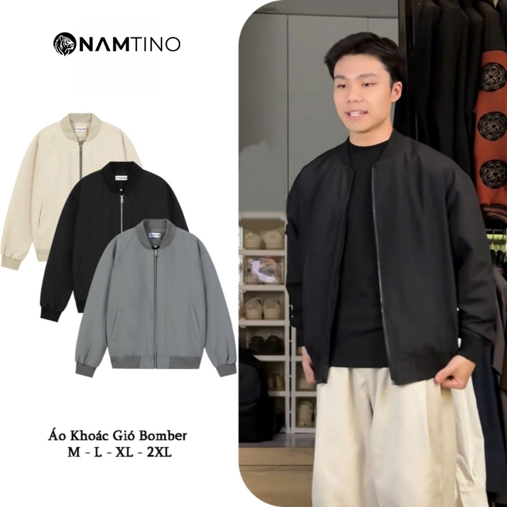 Áo Khoác Bomber Dù Hai Lớp Chống Nước Cản Gió Chống Tia UV Menwear Jacket NAMTINO - Menswear