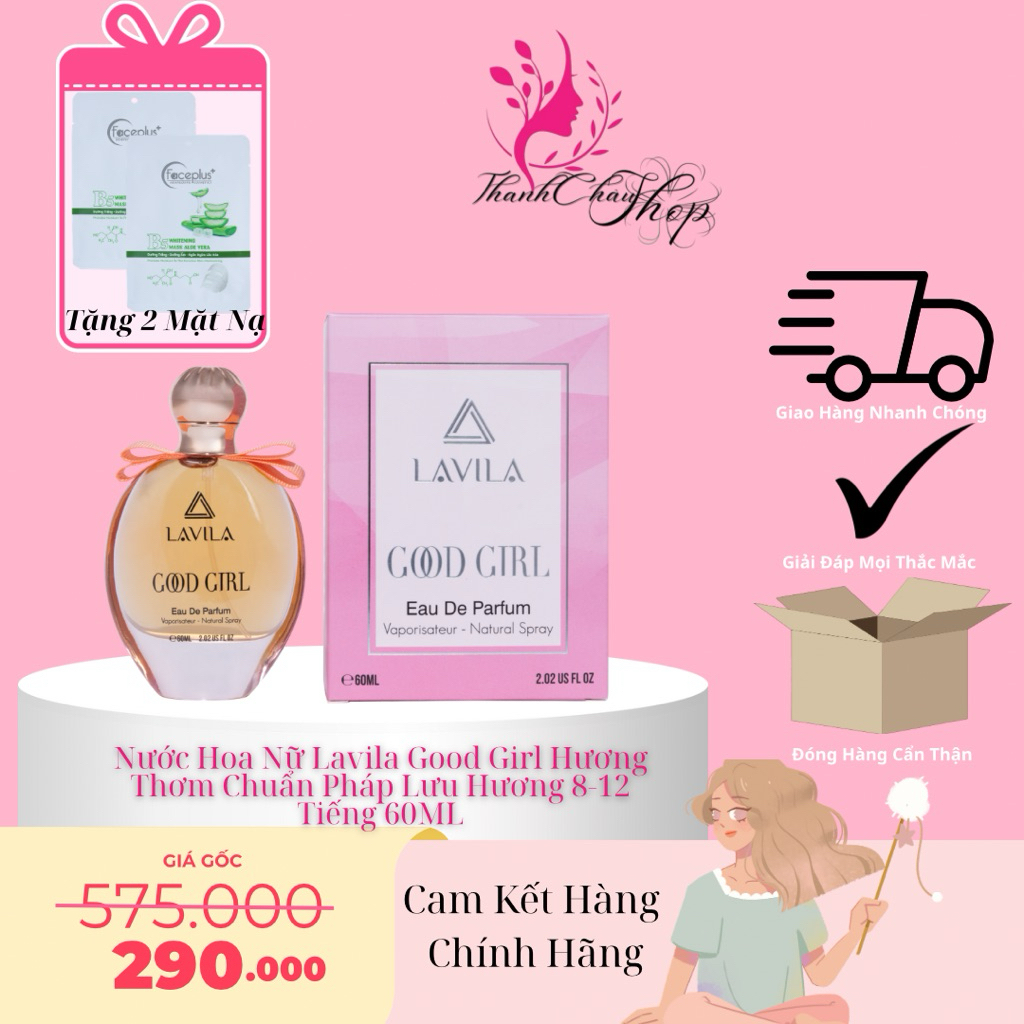 Nước Hoa Nữ Lavila Good Girl Hương Thơm Chuẩn Pháp Lưu Hương 8-12 Tiếng 60ML