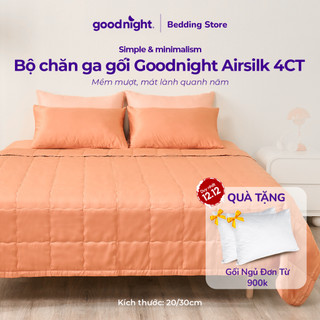  Bộ Chăn Ga Lụa Điều Hòa Tencel Vua Nệm Goodnight Airsilk  Chăn 220x200cm Chăn Tencel Mát Mịn Nằm Phòng Điều Hòa 