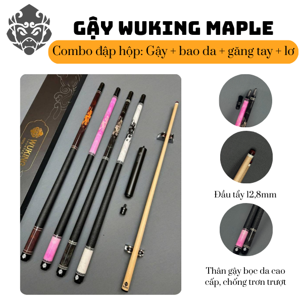 Gậy Bida WUKING Maple – Cơ Gỗ Maple Cao Cấp | Chuẩn Xác, Đẹp Mắt, Bền Bỉ