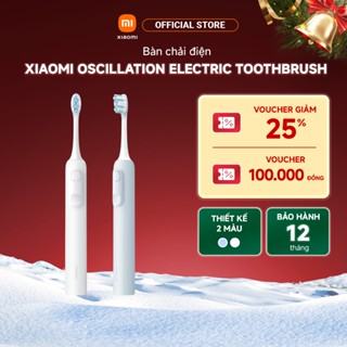  Bàn chải điện sóng âm Xiaomi Oscilliation Xanh Trắng | 3 chế độ làm sạch | Pin đến 180 ngày | Nhắc thông minh 