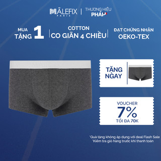 [MUA 1 TẶNG 1] Quần lót nam boxer CoreFlex Cotton dáng Trunk co giãn thấm hút tốt - chuẩn an toàn quốc tế OEKO-TEX