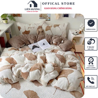  Set Vỏ Chăn Ga Gối Nỉ Trần Bông Mẫu Mới Chất Nỉ Nhung Mềm Mịn Lớp Vỏ Chăn Bên Trong Có Hạt Matxa Thư Giãn Giữ Nhiệt 