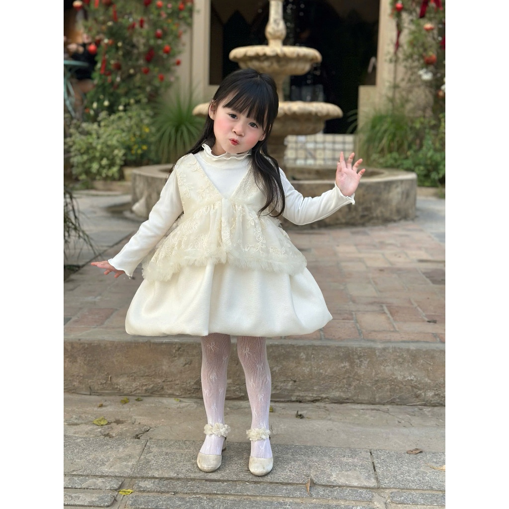 VÁY DẠ KEM TÀNG BÈO REN_POOL KIDS