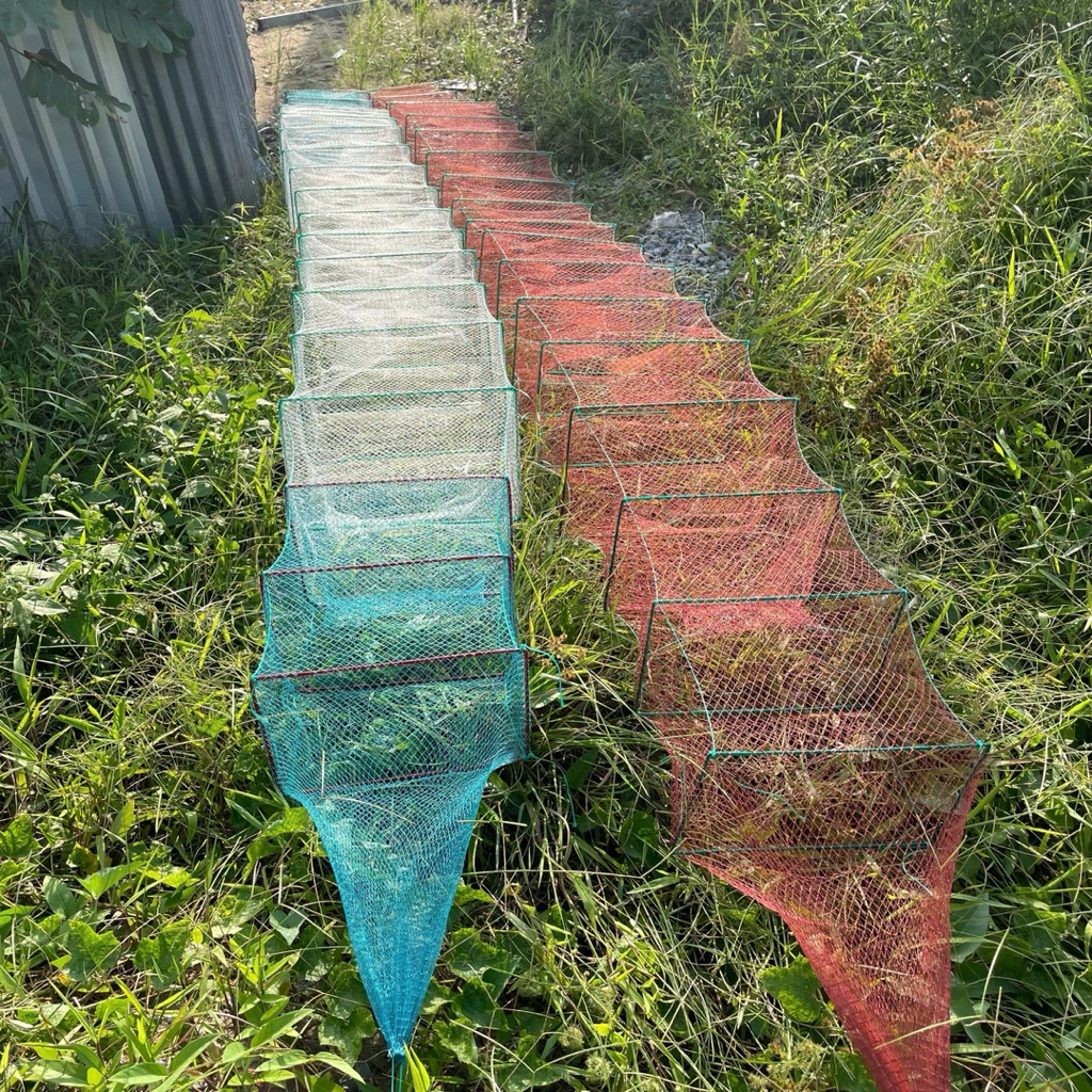 Lú bắt quái 12 cửa ngục 18khung dài 5m khung 25x35 và khung 30x50cm đặt tôm cá các loại