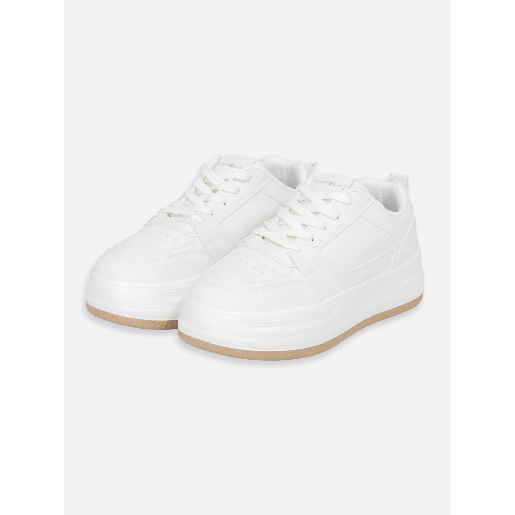 Giày thể thao nữ da nhân tạo thoáng khí, đế cao 3.5cm TOKYOLIFE 40005443