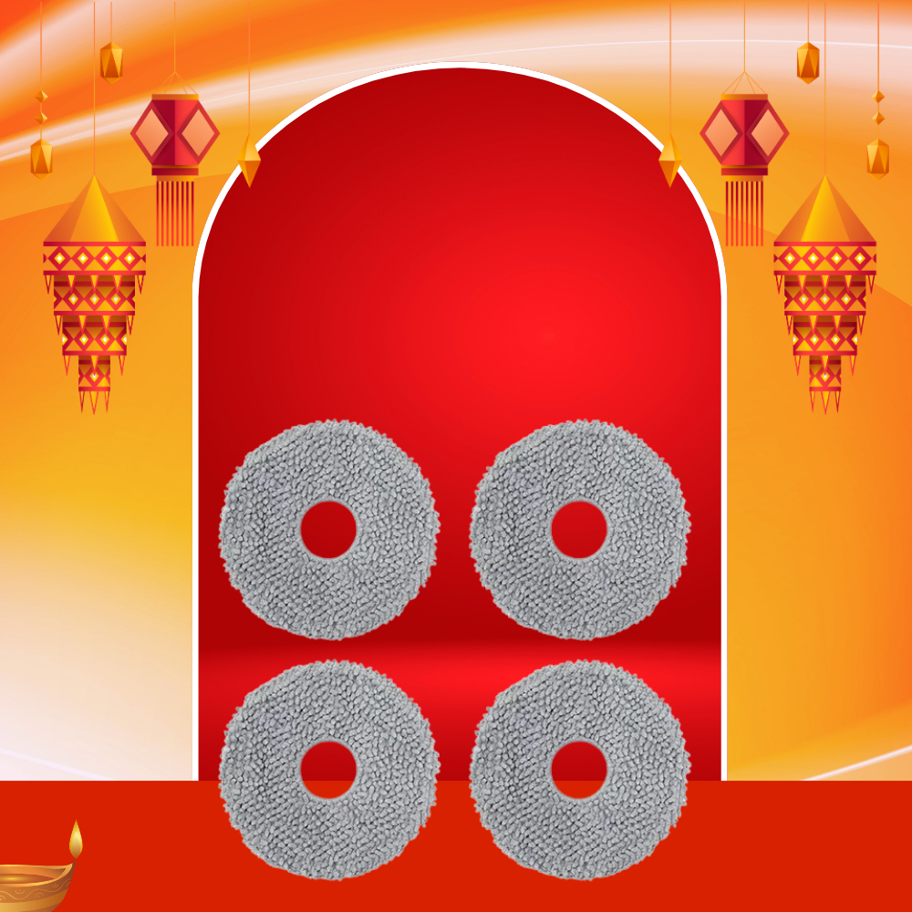 4 x Giẻ Lau Robot Q Revo 5AE, Qrevo Edge, Qrevo Edge 5V1, QR 798 - Chính Hãng