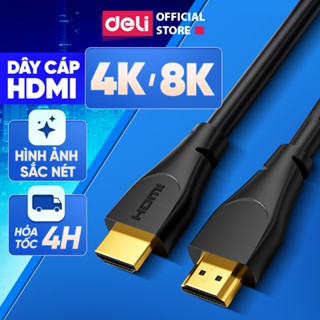  Dây Cáp HDMI 4K 8K 2.0 Deli Cáp HDMI 2 Đầu Ultra HD Chính Hãng Siêu Sắc Nét Hỗ Trợ Mọi Thiết BỊ 
