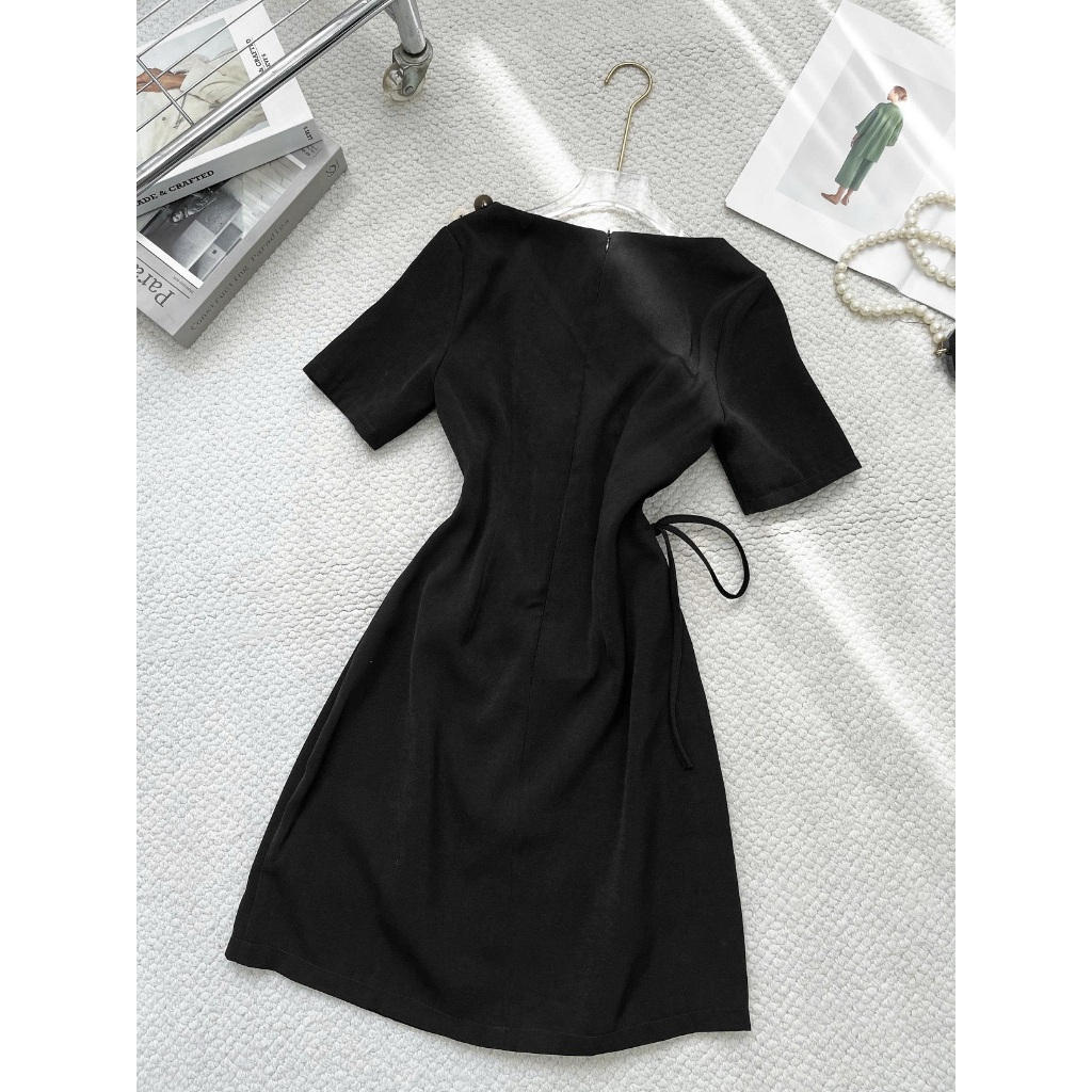Đầm Bigsize Tú Mỡ Đầm Bigsize Nữ Thiết Kế Trẻ Trung Đầm Kiểu 2 Nút Đi Làm Dạo Phố Đủ Size 45-80kg DA0414 | BigBuy360 - bigbuy360.vn