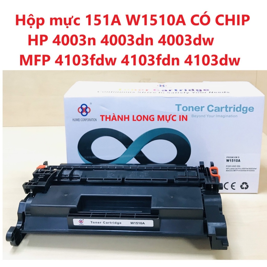 Hộp mực 151A W1510A cho máy in HP 4003n, 4003dn, 4003dw, 4103fdw, 4103fdn, 4103dw CÓ CHIP , MỚI 100%