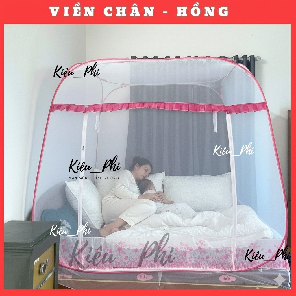 Màn chụp tự bung người lớn, màn khung vuông ngủ chống muỗi, màn mùng gấp gọn tiện lợi