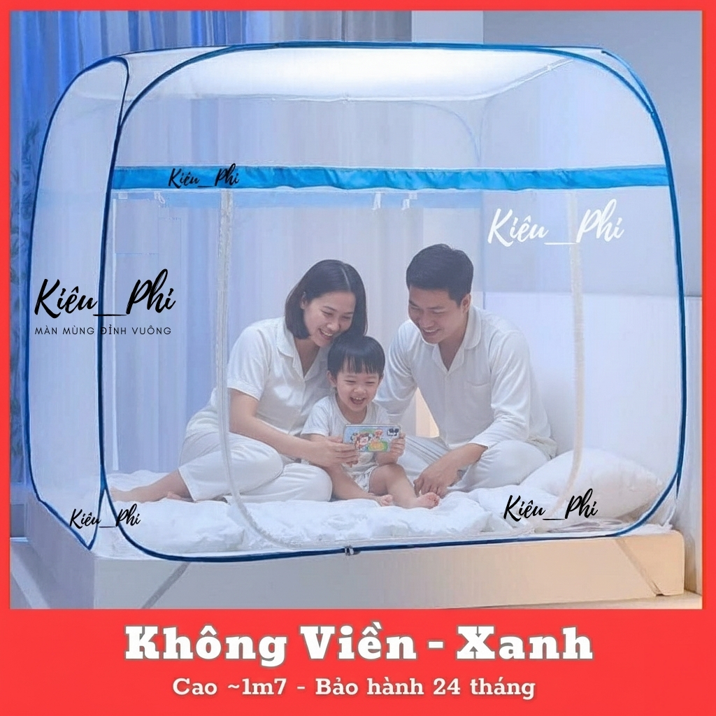 Màn khung vuông màn ngủ tự bung cao cấp – Mùng ngủ dễ sử dụng Kiều Phi, màn mùng ngủ chống muỗi
