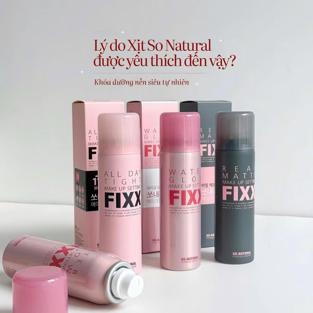 Xịt khoá nền makeup setting fixx So Natural 75ml/120ml