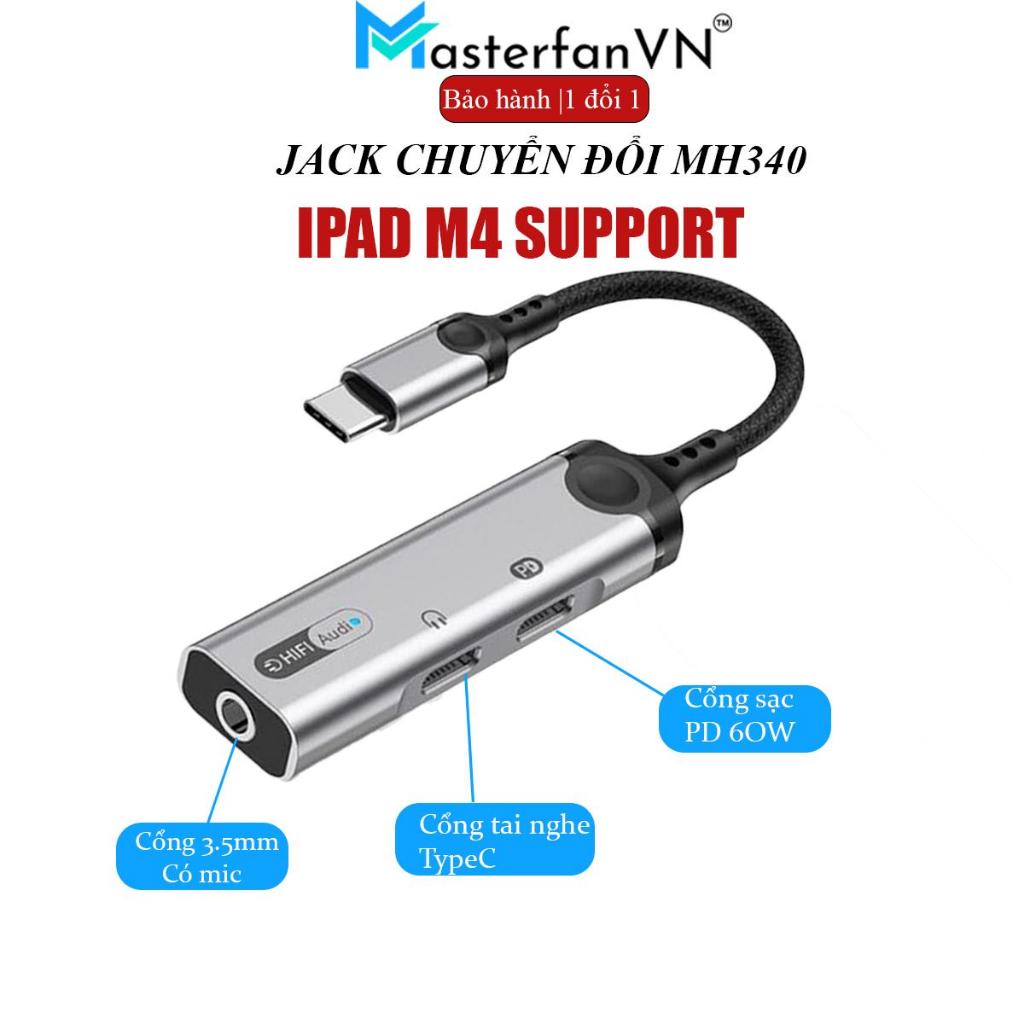 Jack chuyển đổi chia 2 cổng 3.5+Type C và Type C+Type C có sạc nhanh PD 3.0 60w mic cực ngon