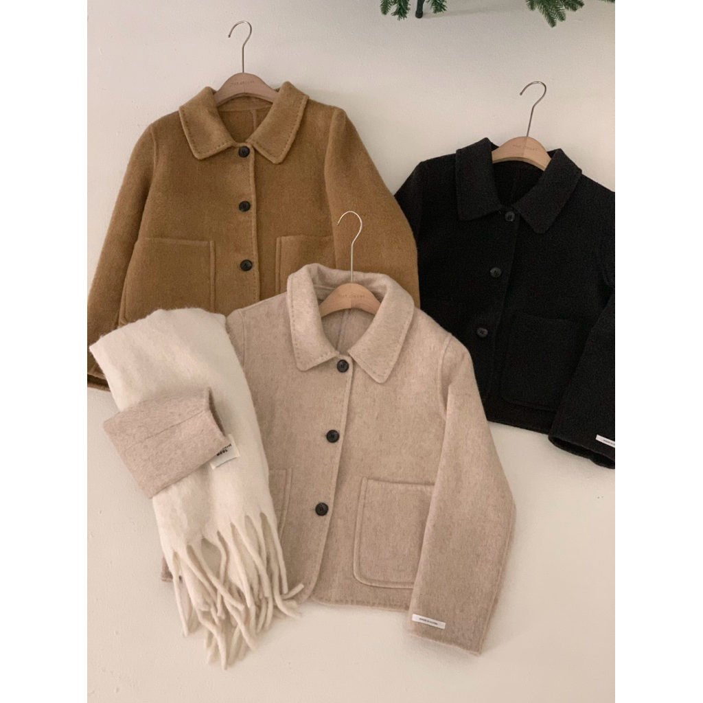 NUTCLOSET - Áo khoác dạ ép cài cúc 86003_A2502