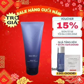    Siêu Sale 200ml   Sữa rửa mặt dành cho da mụn kiềm dầu sum xanh sum37 water full cleasing foam 