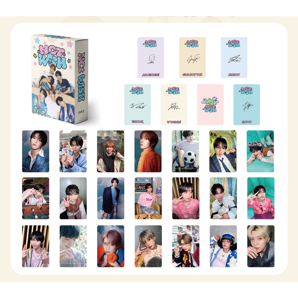Set 55 lomo card Nct WISH dễ thương 2026