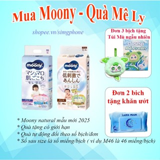  Quà Moony T12: 3 bịch tặng Túi mù 2 bịch tặng khăn ướt 