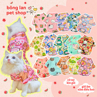   HOẢ TỐC ĐỦ MÀU  Áo cho chó mèo nỉ có tay giữ ấm thu đông nằm điều hòa 