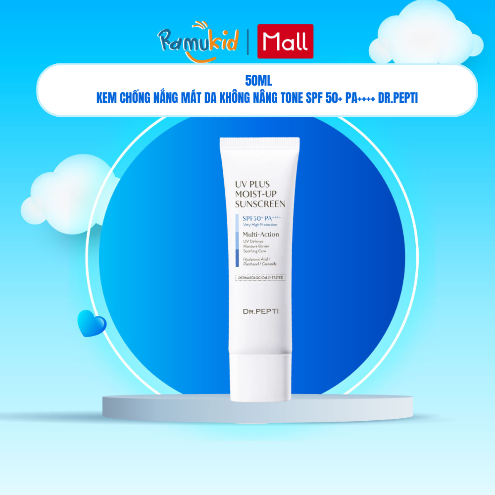 Kem Chống Nắng Dr.Pepti Uv Plus Moist-up Sunscreen SPF 50+ PA++++ Phổ Rộng, Làm Mát, Chống Nắng, Bảo