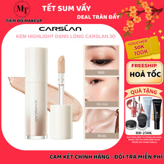  Kem highlight dạng lỏng Carslan 3D Bắt Sáng Glitter Shimmer Face 15g | MTmakeupstore 