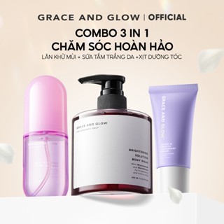  Tặng kèm quà  Combo 3 Black Opium sữa tắm lăn khử mùi và xịt tóc Grace and Glow 400ml + 100ml + 50ml 